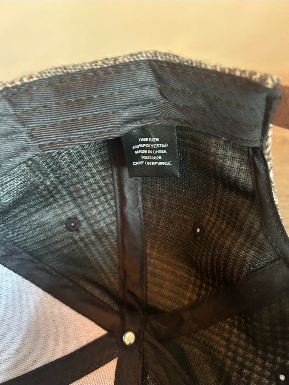 LA Patch Plaid Baseball Cap - Gray - Picture 3 of 3